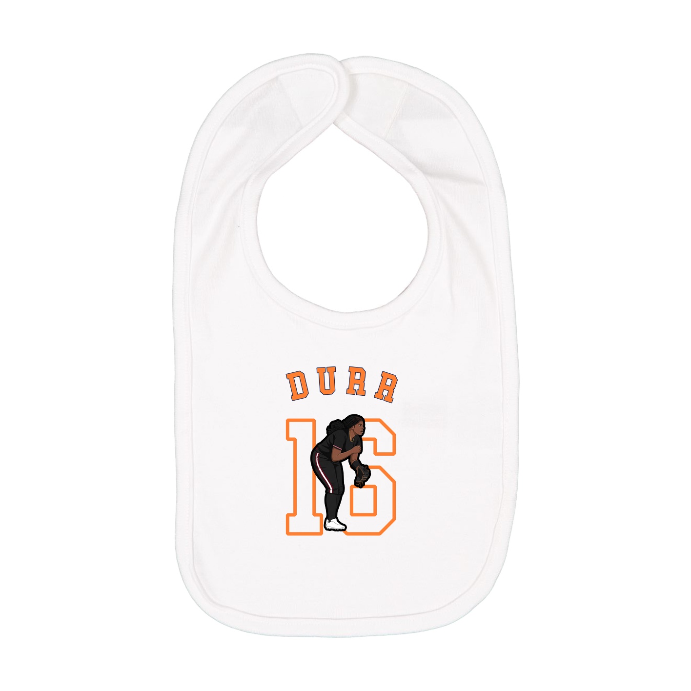 Infant Bib — Shirsey Arch in White