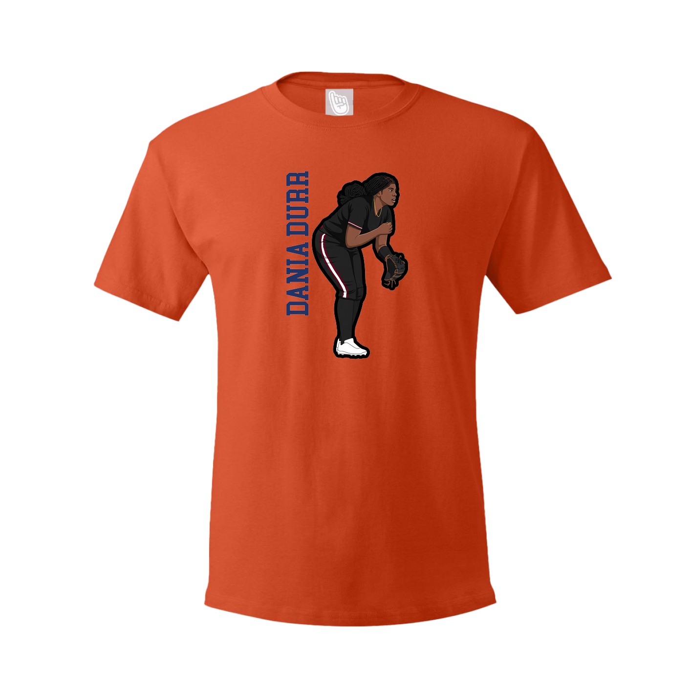 Youth Tee — Name Vertical in Orange