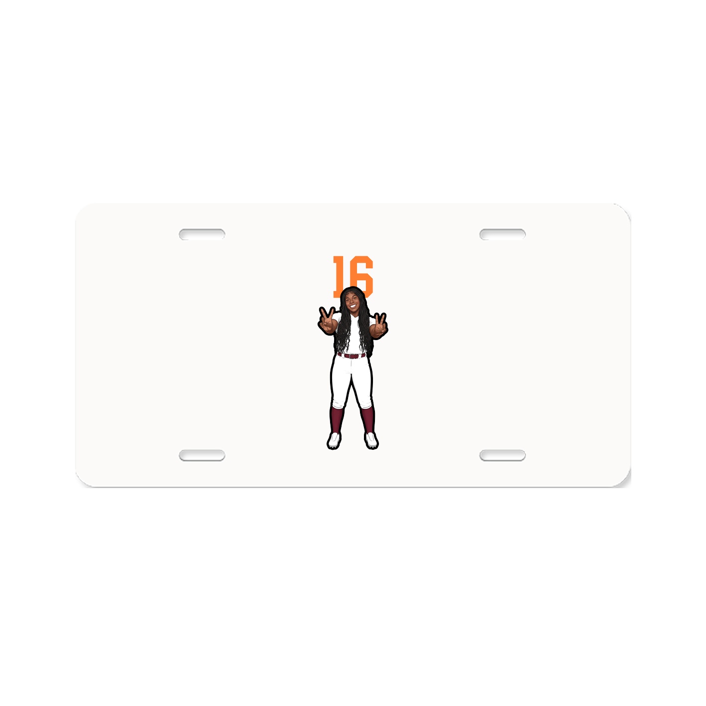 License Plate — Number Top in Classic