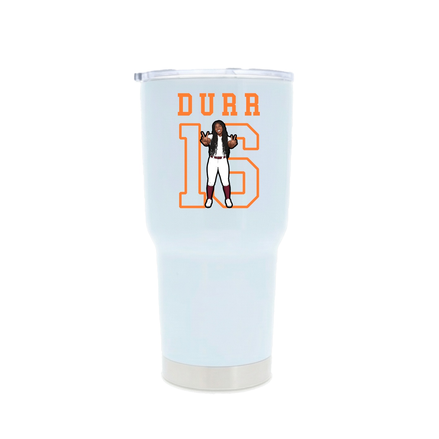 30oz Stainless Steel Tumbler — Shirsey in White