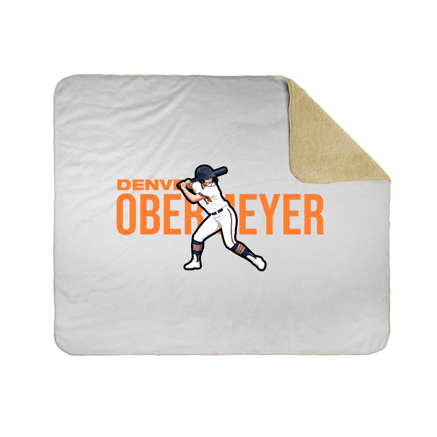 Throw Blanket — Player Name in White