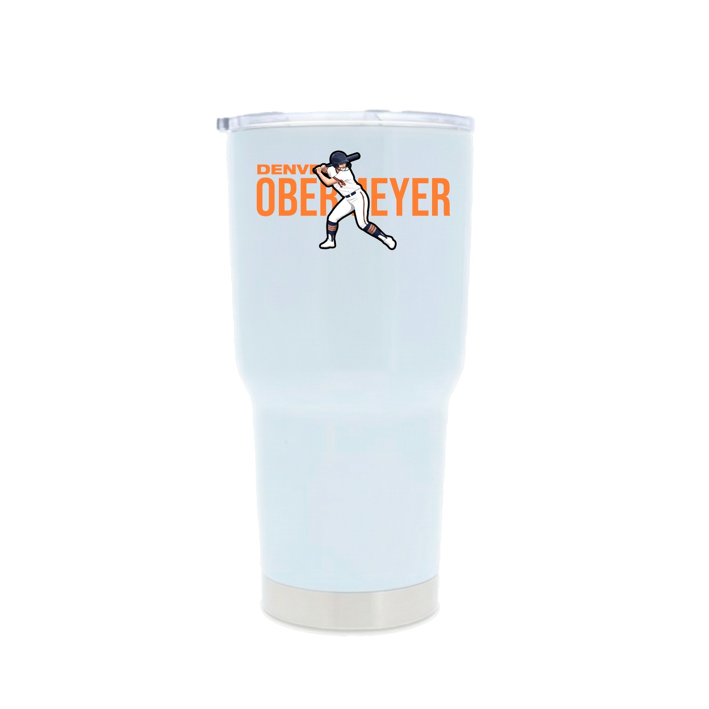 30oz Stainless Steel Tumbler — Player Name in White