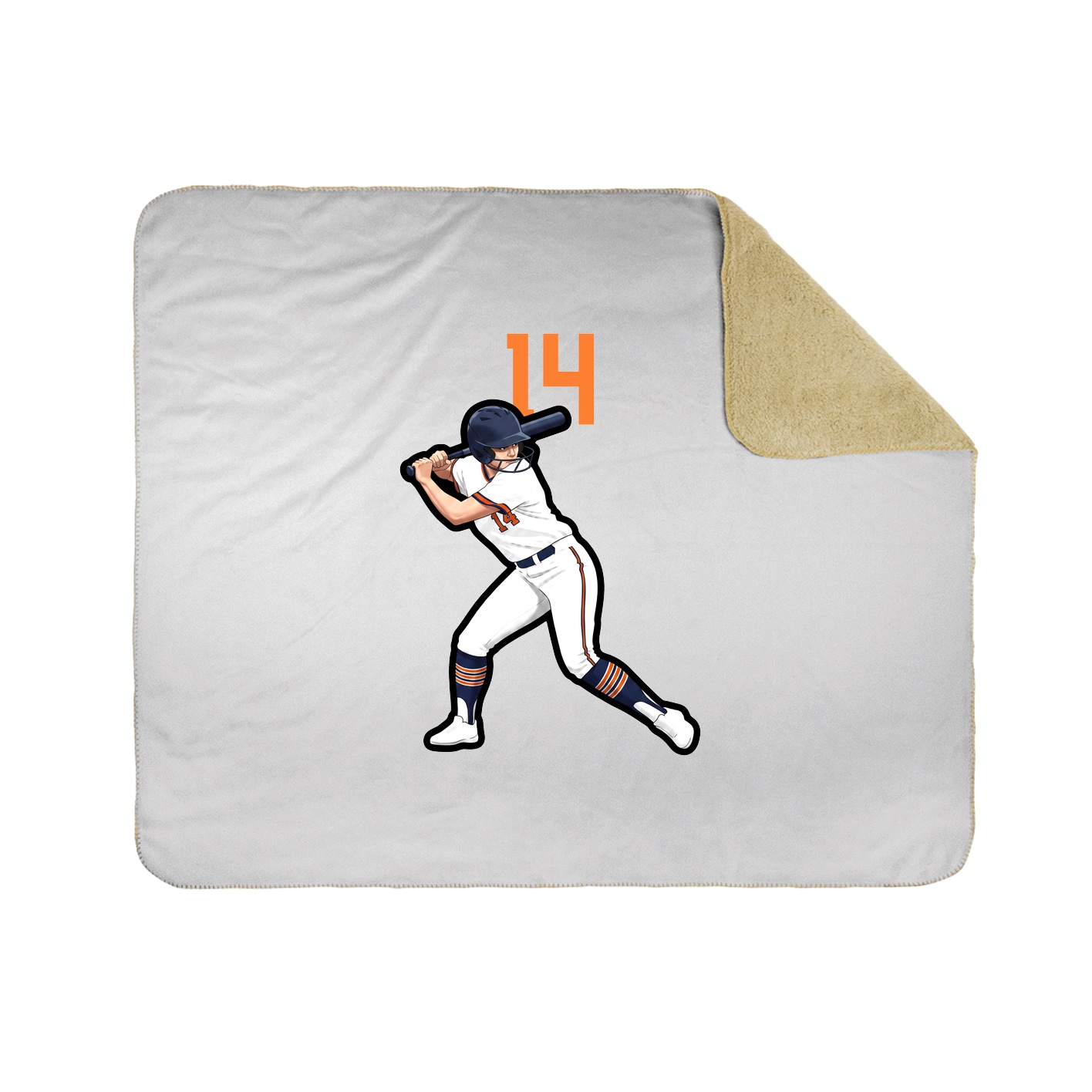 Throw Blanket — Number Top in White