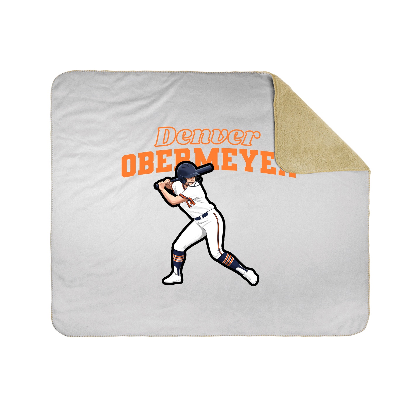 Throw Blanket — Name Arch in White