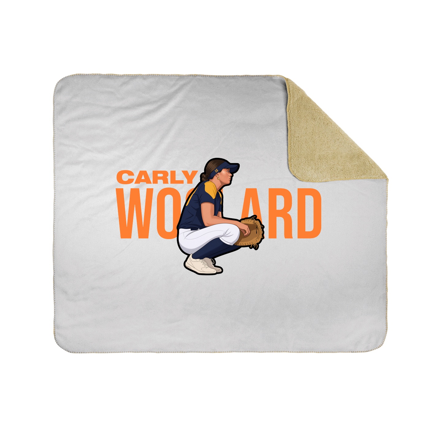 Throw Blanket — Player Name in White