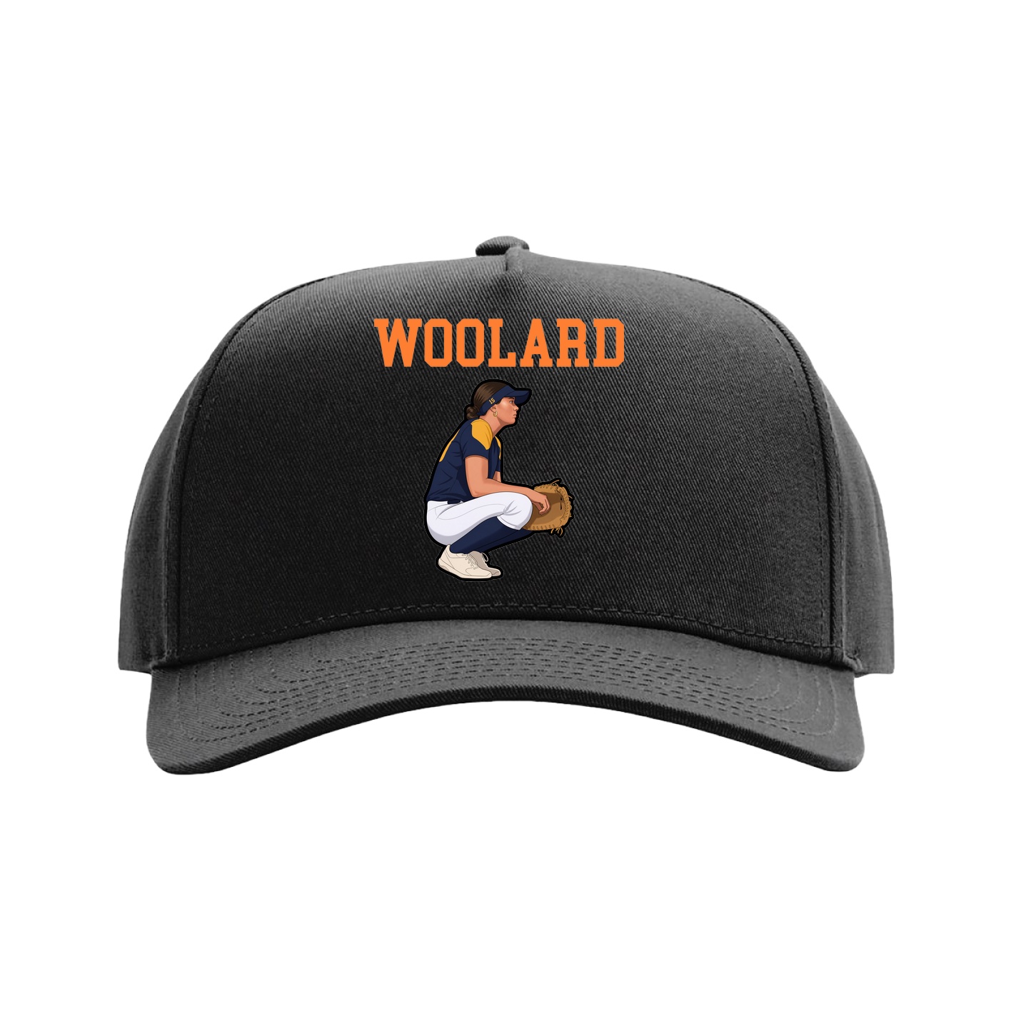 Full Fabric Five-Panel Champ Cap — Shirsey in Black