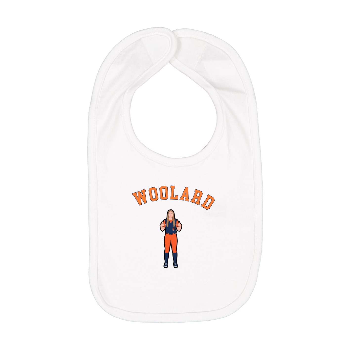 Infant Bib — Shirsey Arch in White