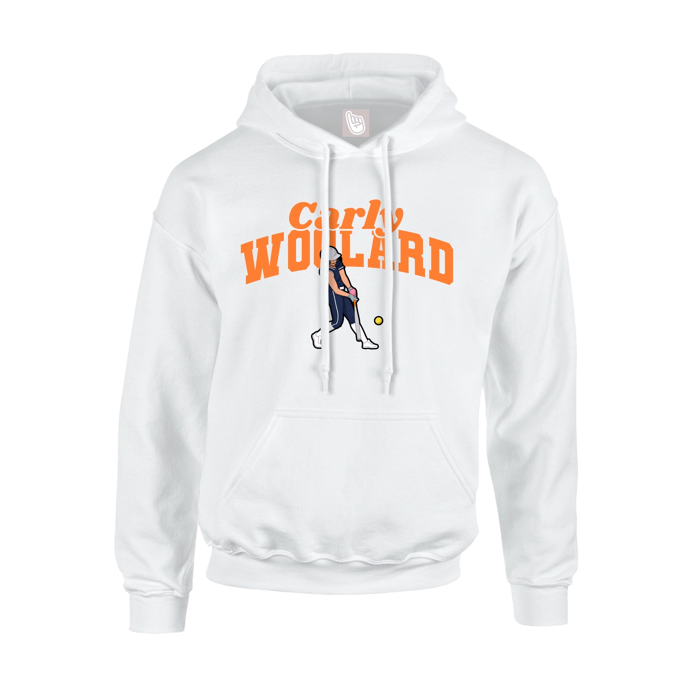 Youth Hoodie — Signature Arch in White