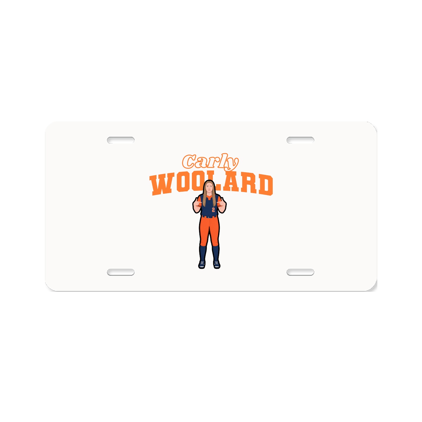 License Plate — Name Arch in Classic