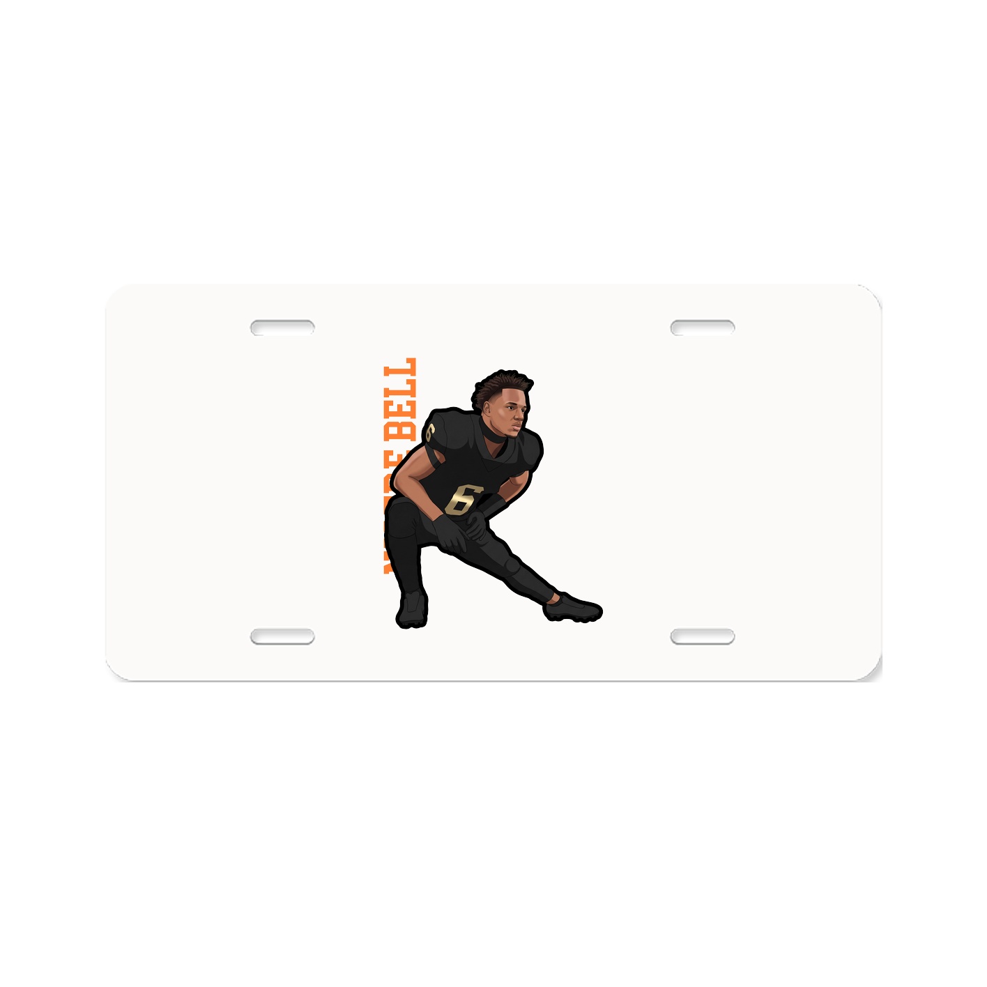 License Plate — Name Vertical in Classic