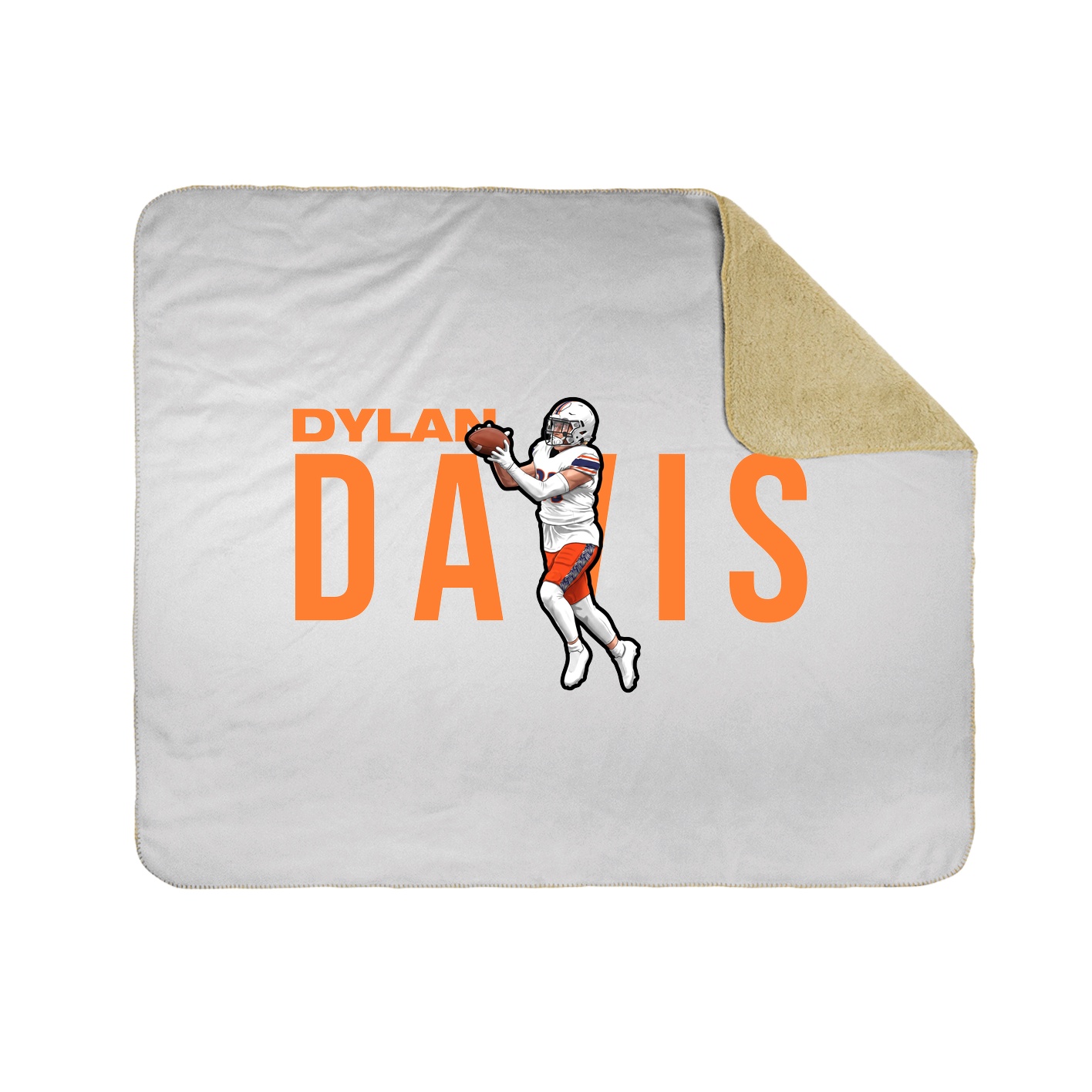 Throw Blanket — Player Name in White