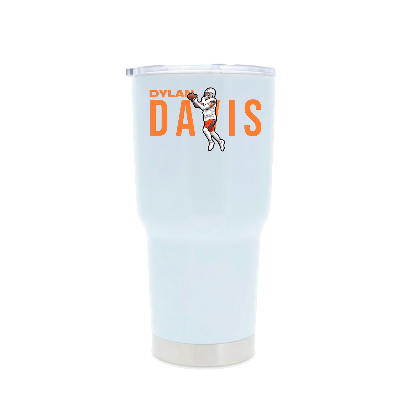 30oz Stainless Steel Tumbler — Player Name in White
