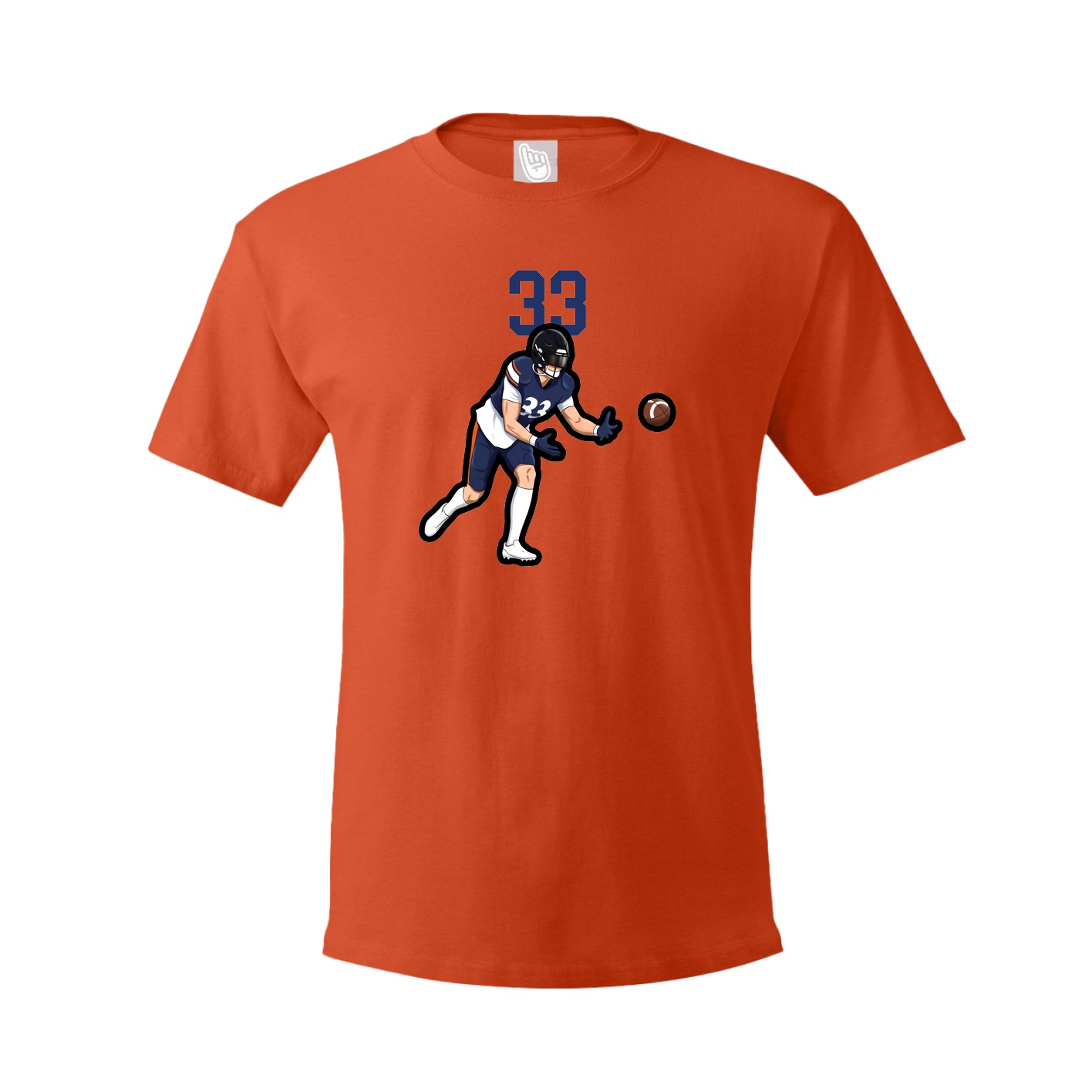 Youth Tee — Number Top in Orange
