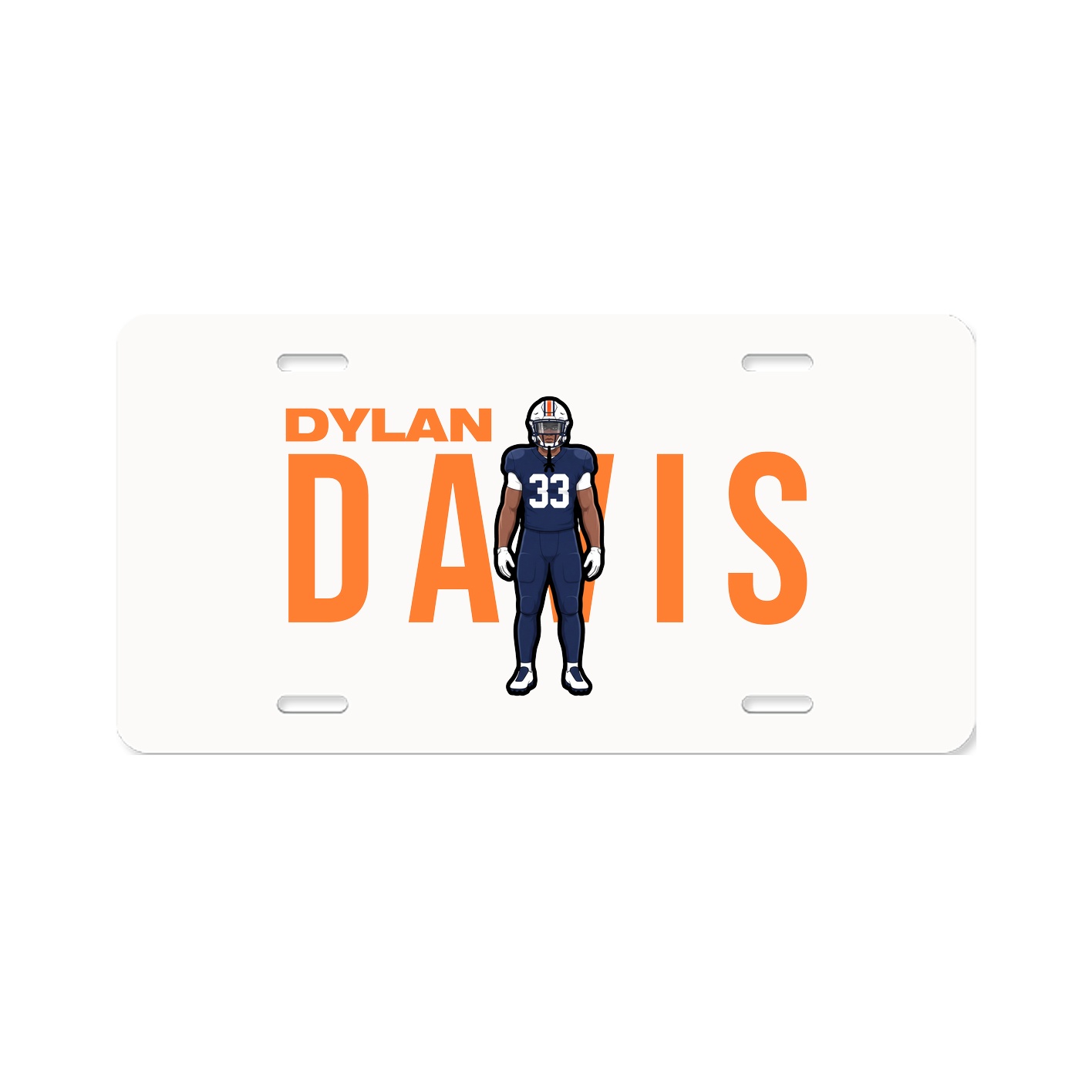 License Plate — Player Name in Classic