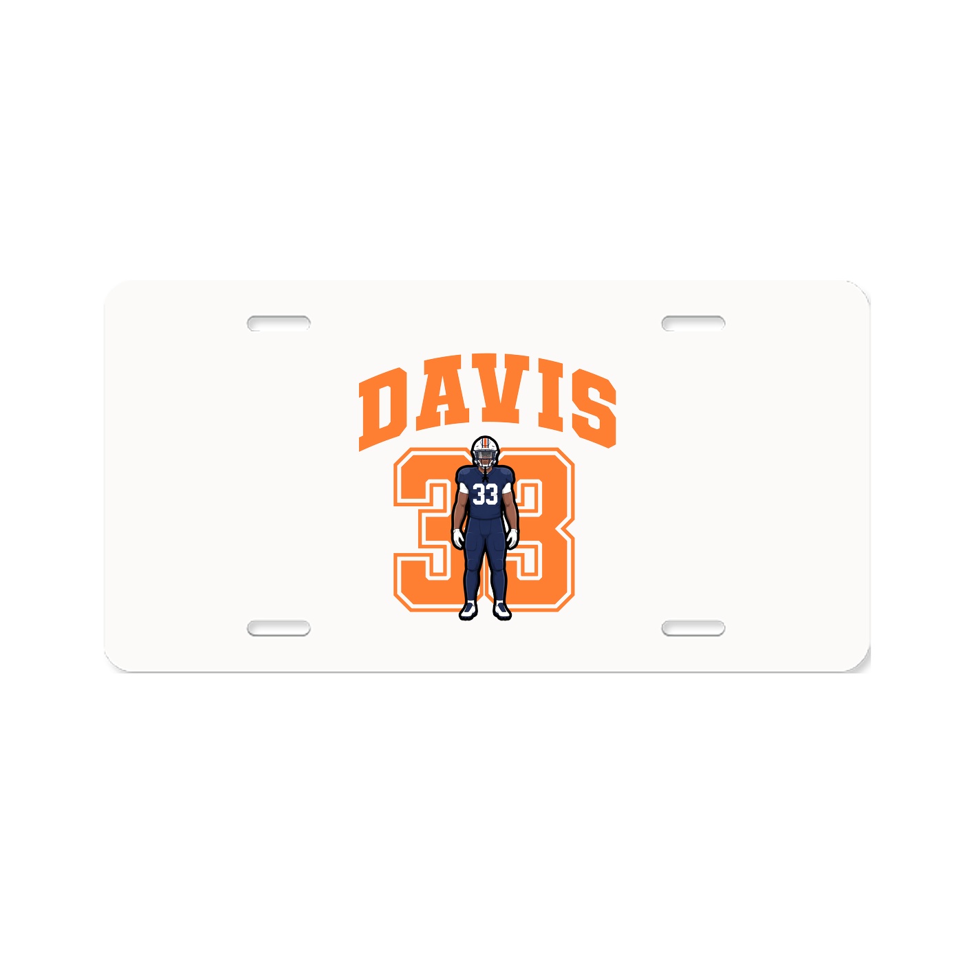 License Plate — Number in Classic