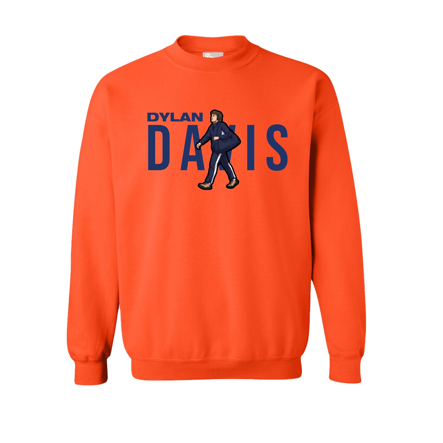 Fleece Crew — Player Name in Orange