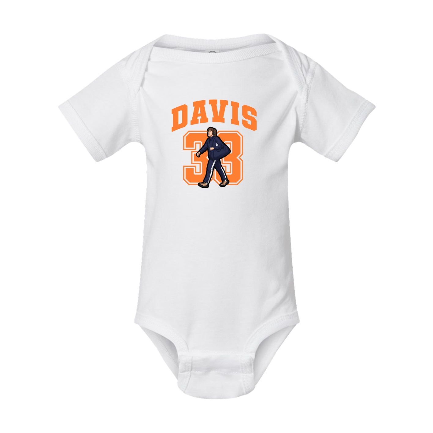 Baby Onesie — Number in White