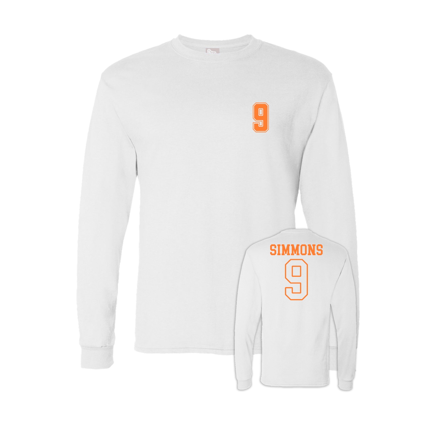 Long Sleeve Tee — Chest Back in White