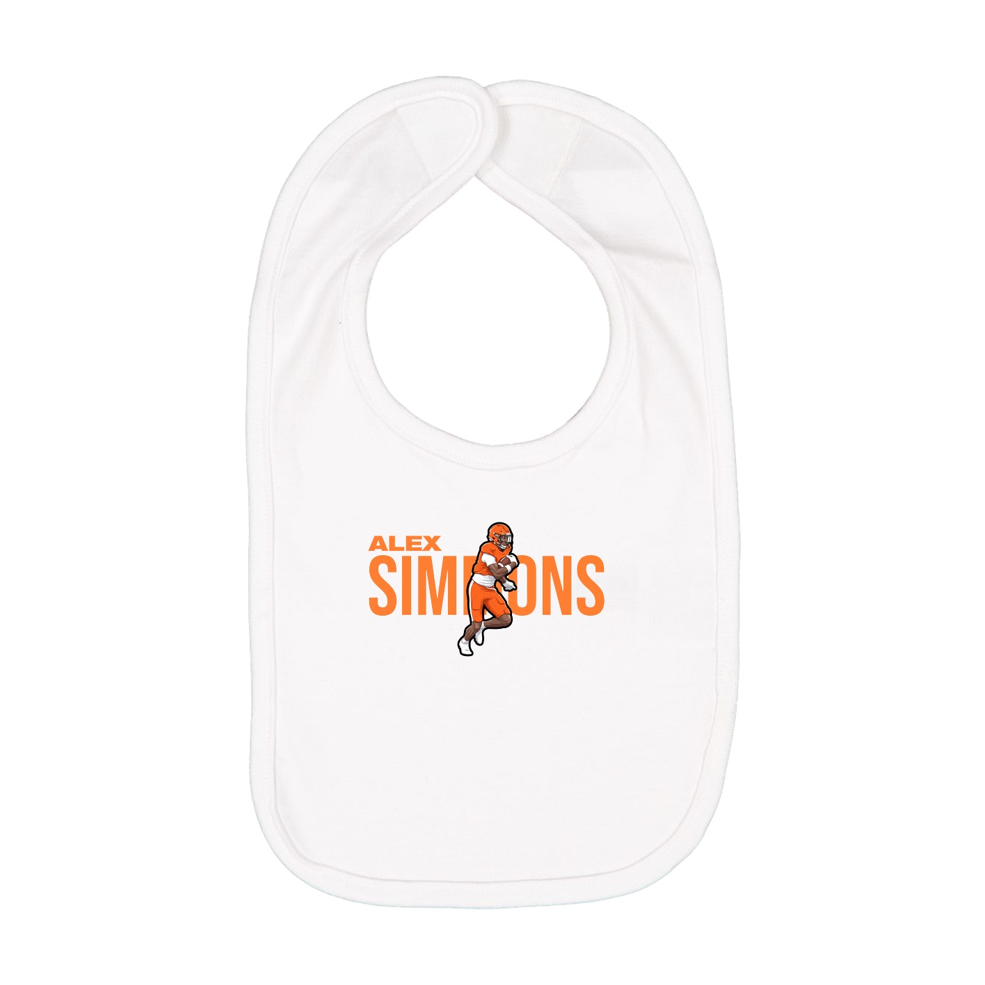 Infant Bib — Player Name in White