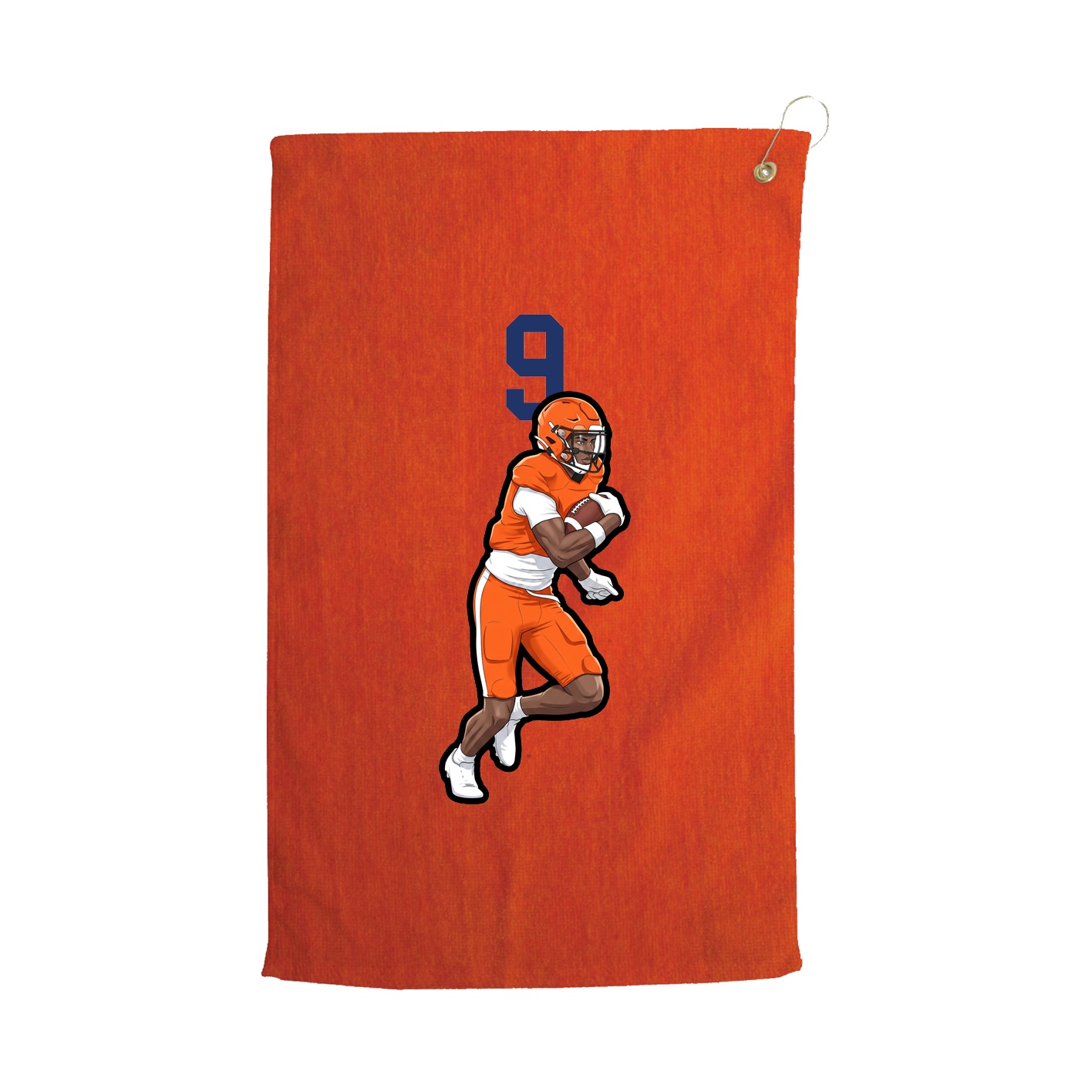 Golf Towel — Number Top in Orange