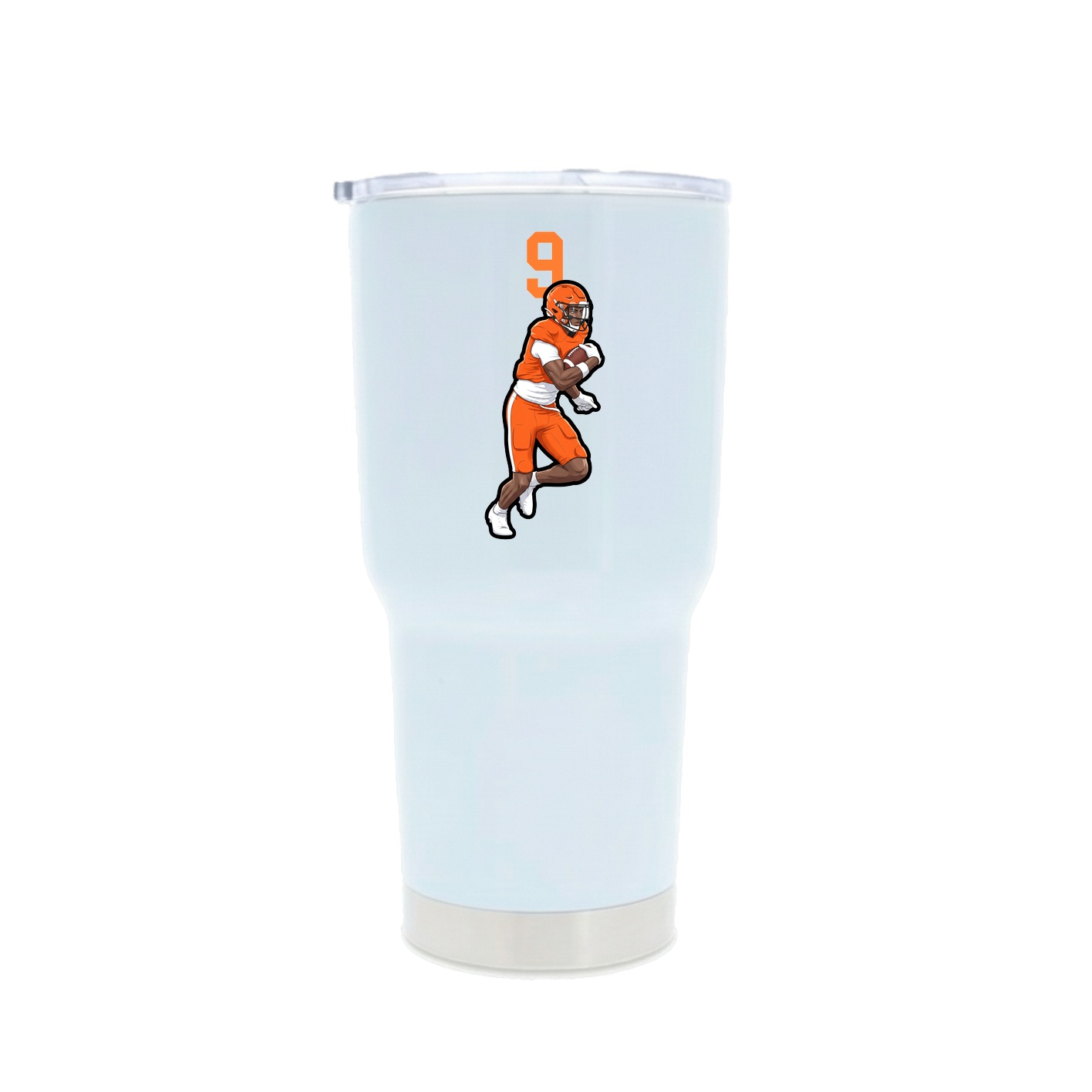 30oz Stainless Steel Tumbler — Number Top in White