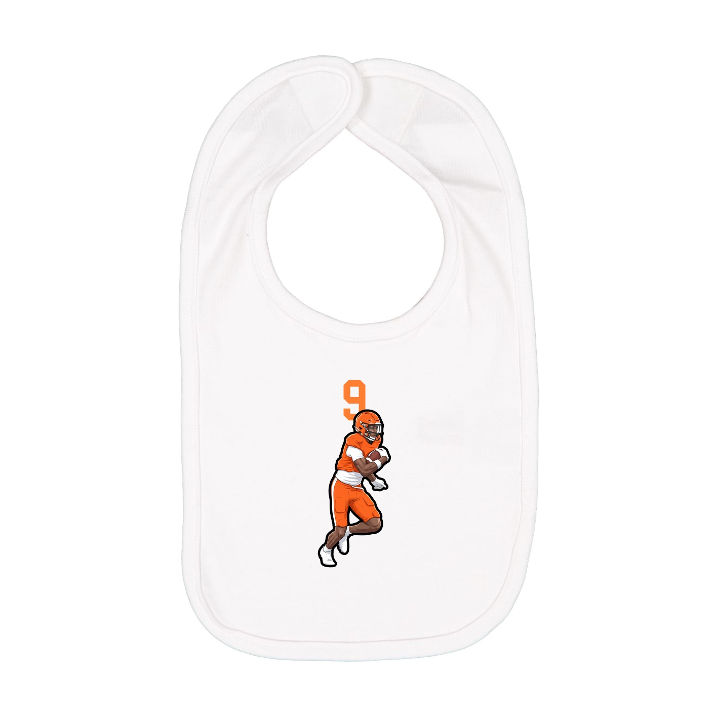 Infant Bib — Number Top in White