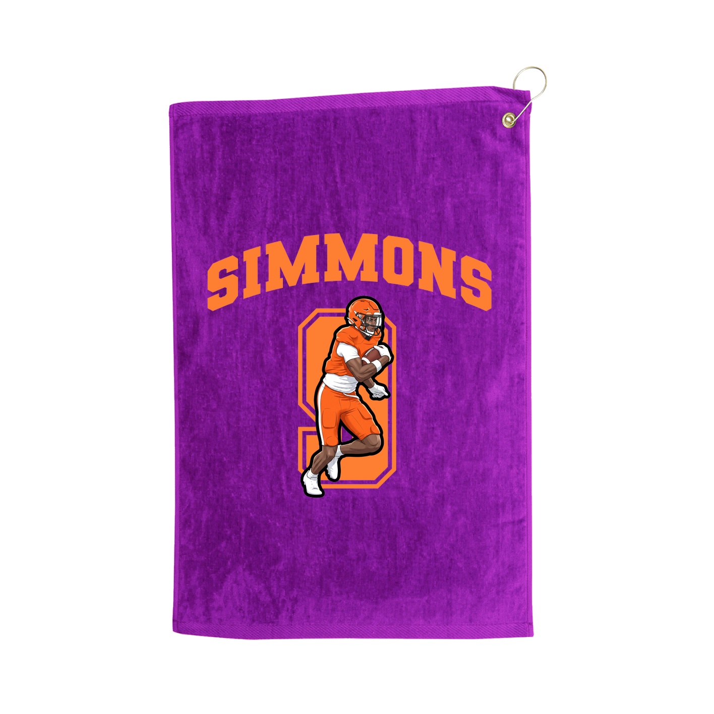 Golf Towel — Number in Purple