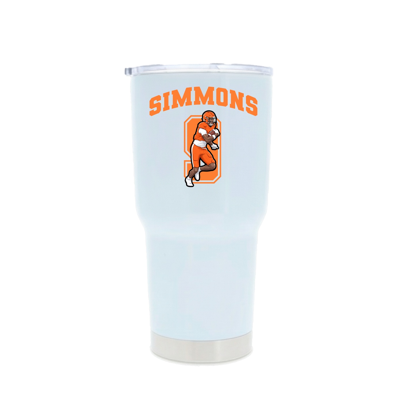 30oz Stainless Steel Tumbler — Number in White
