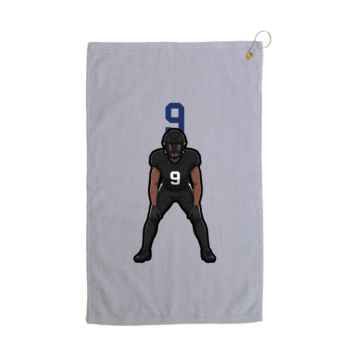 Golf Towel — Number Top in Grey