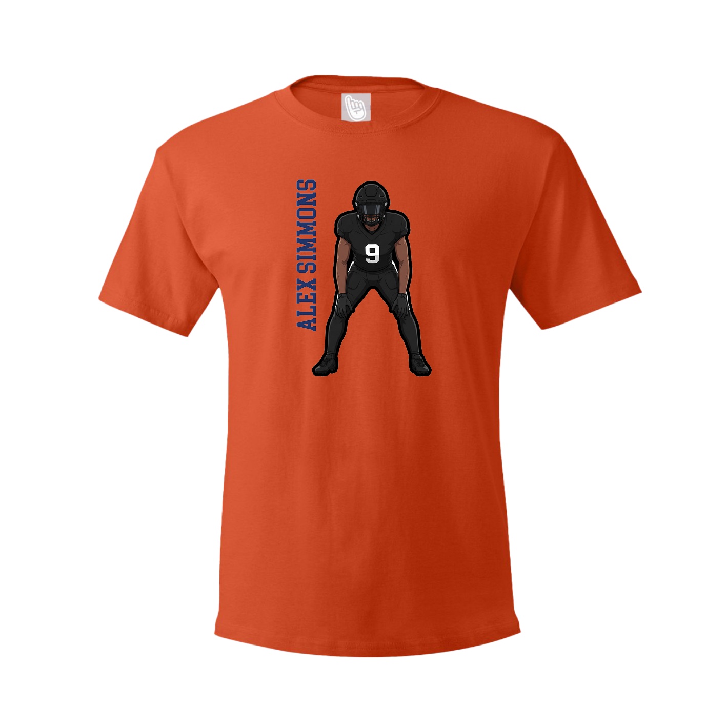Youth Tee — Name Vertical in Orange