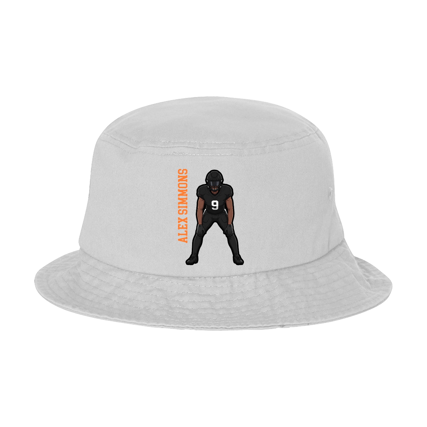 Bucket Cap — Name Vertical in White