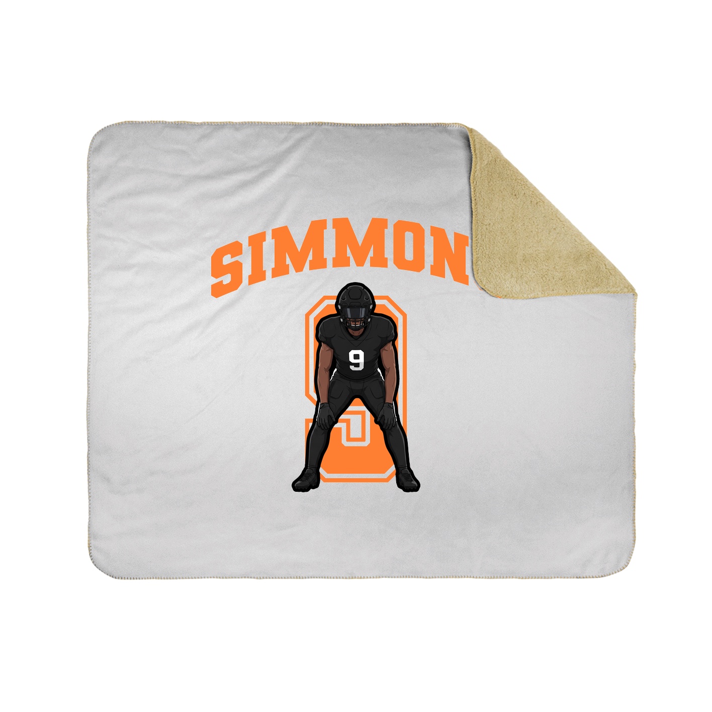 Throw Blanket — Number in White