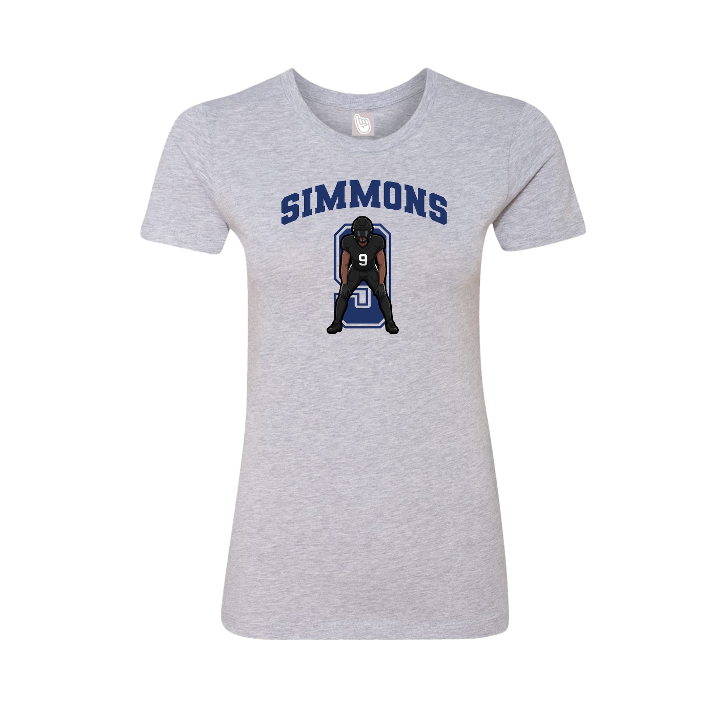 Fitted Women's Tee — Number in Grey