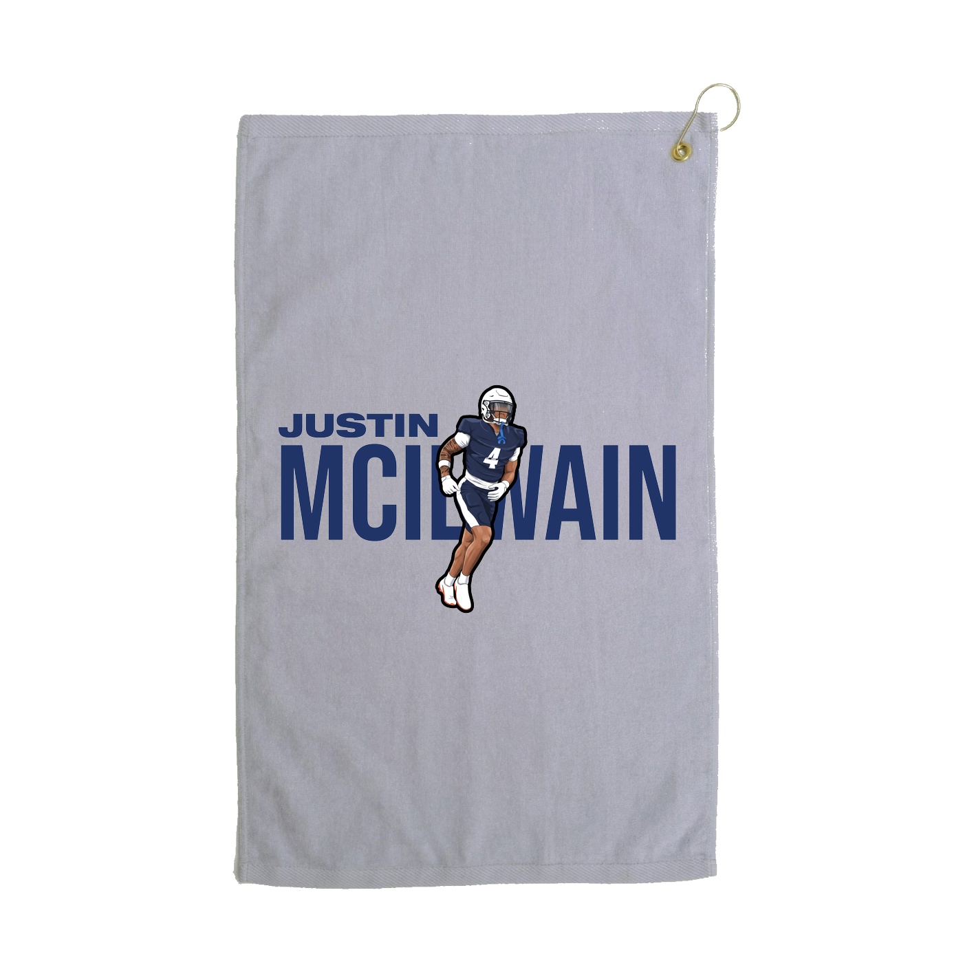 Golf Towel — Player Name in Grey
