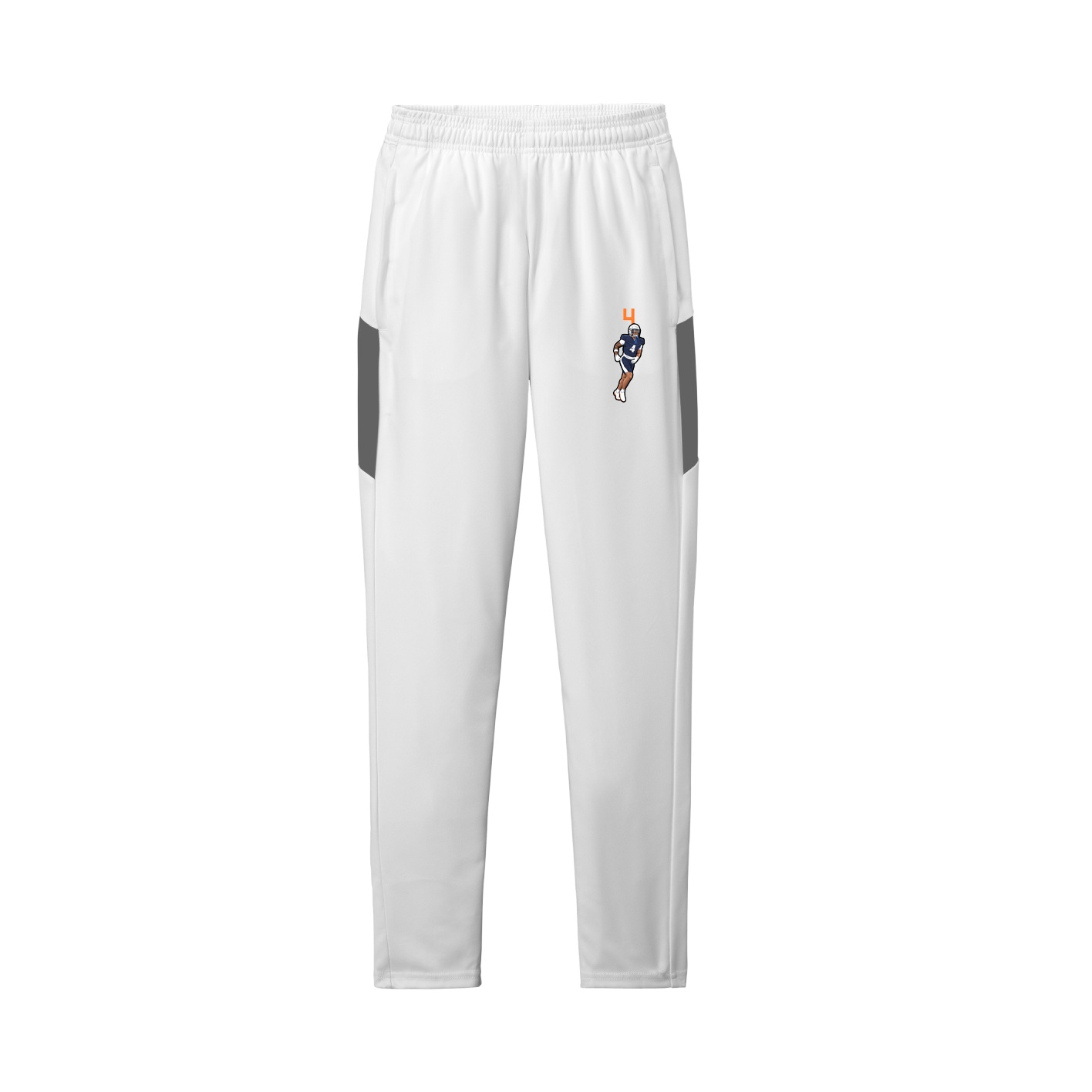 Team Travel Pant — Number Top in White/Grey