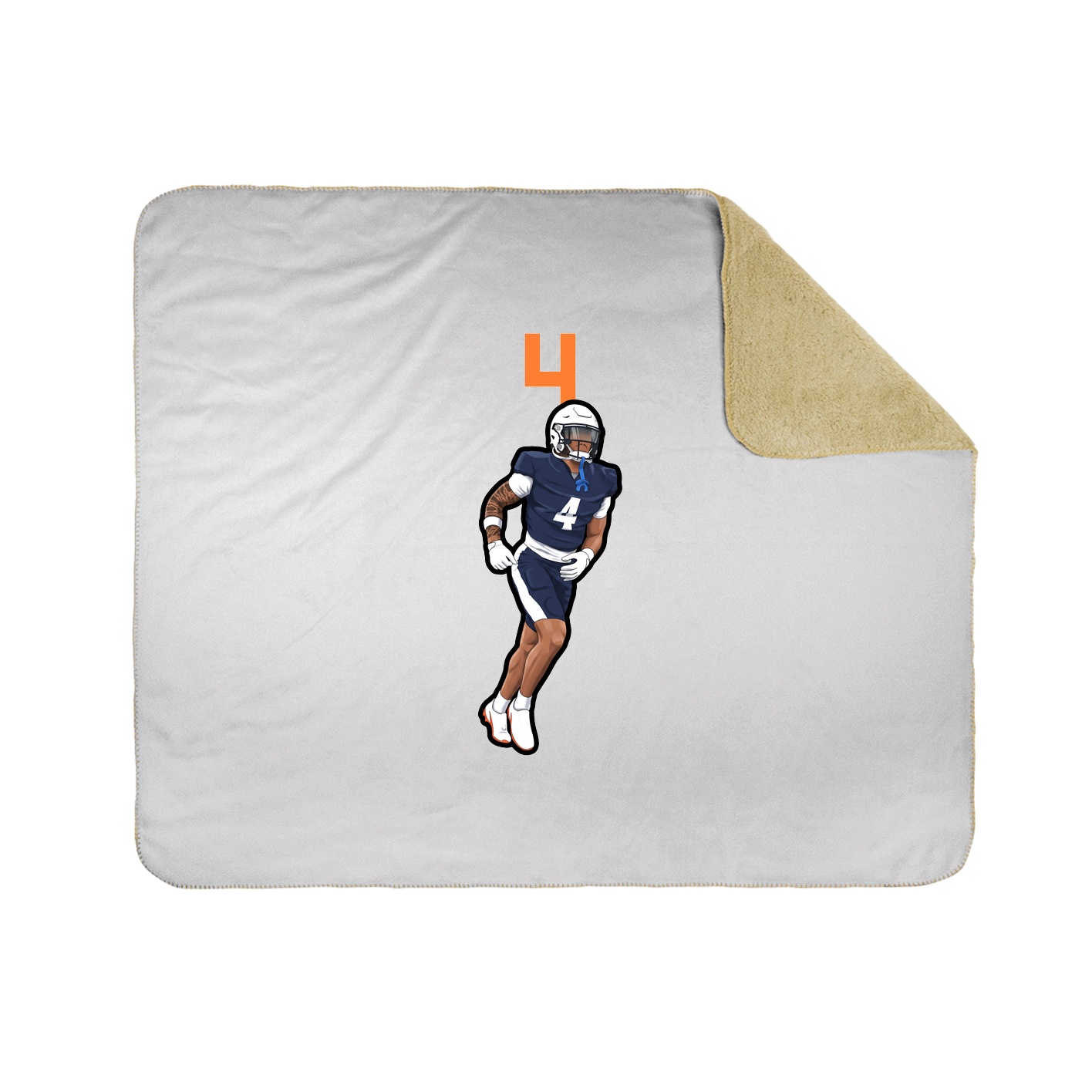 Throw Blanket — Number Top in White