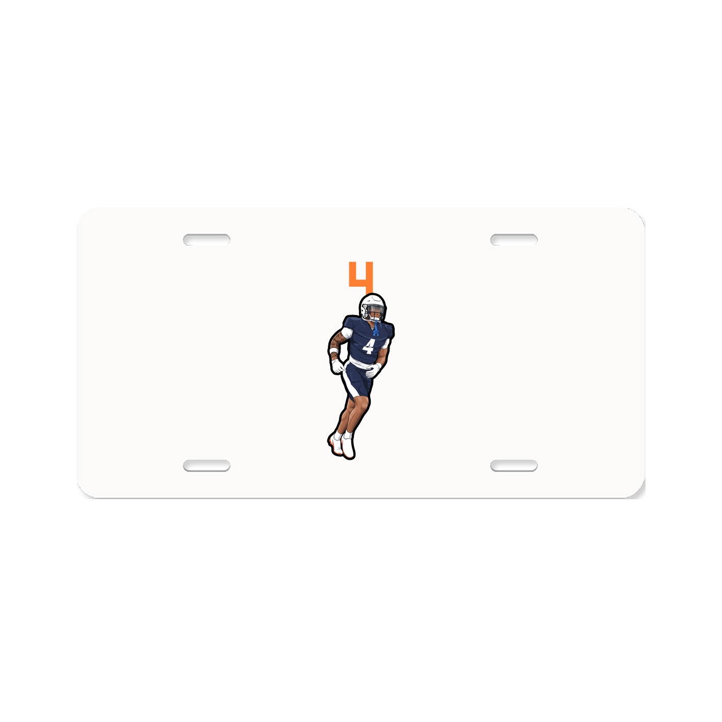 License Plate — Number Top in Classic