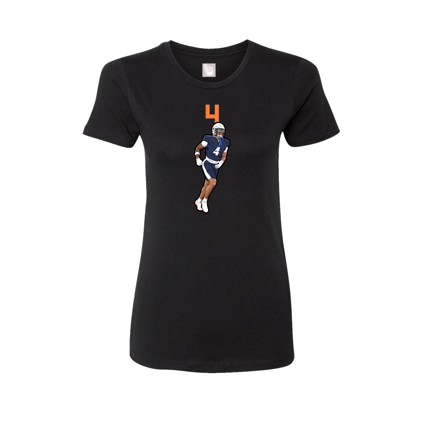 Womens Tee — Number Top in Black