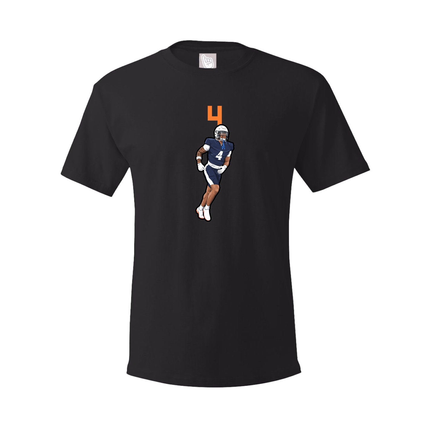 Youth Tee — Number Top in Black