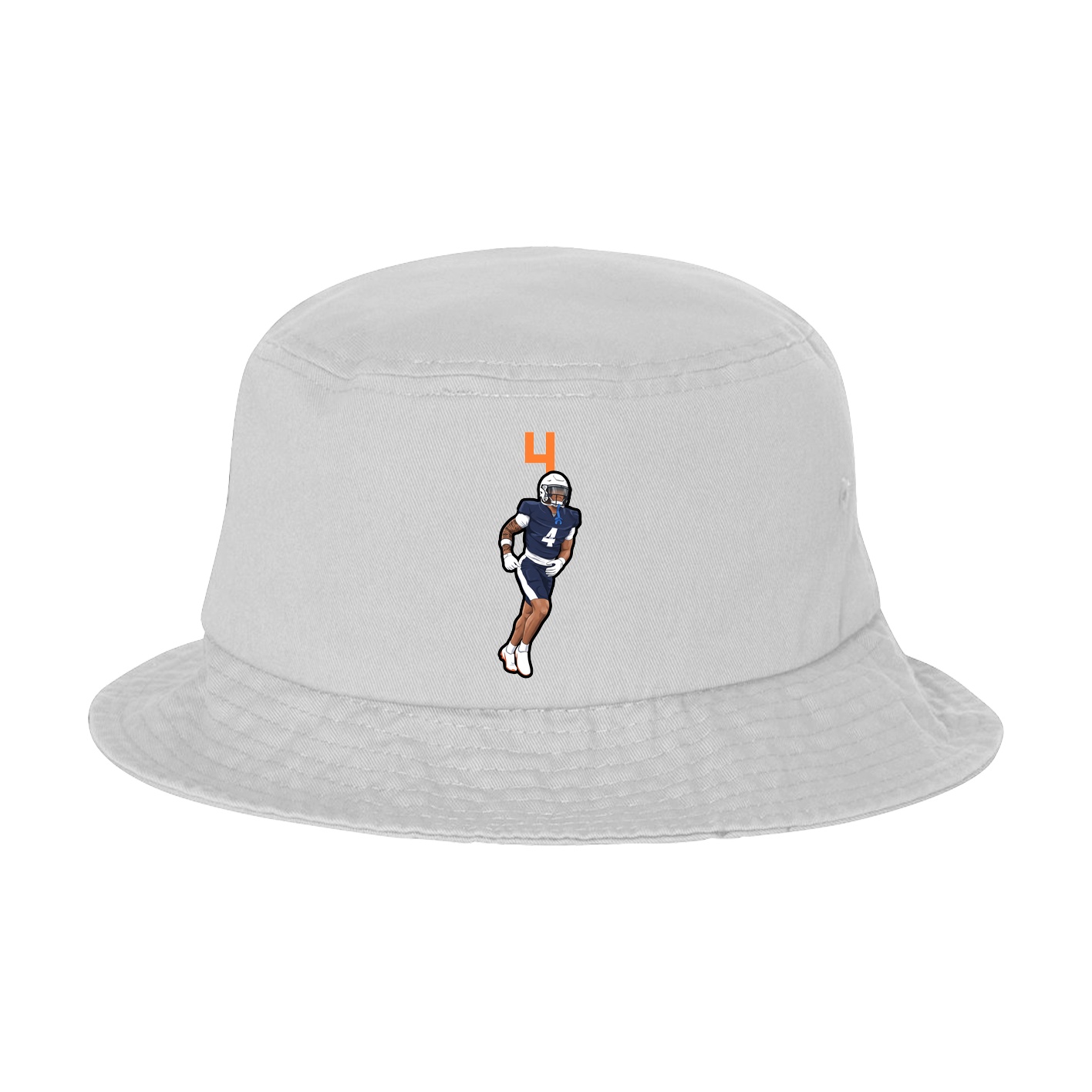 Bucket Cap — Number Top in White