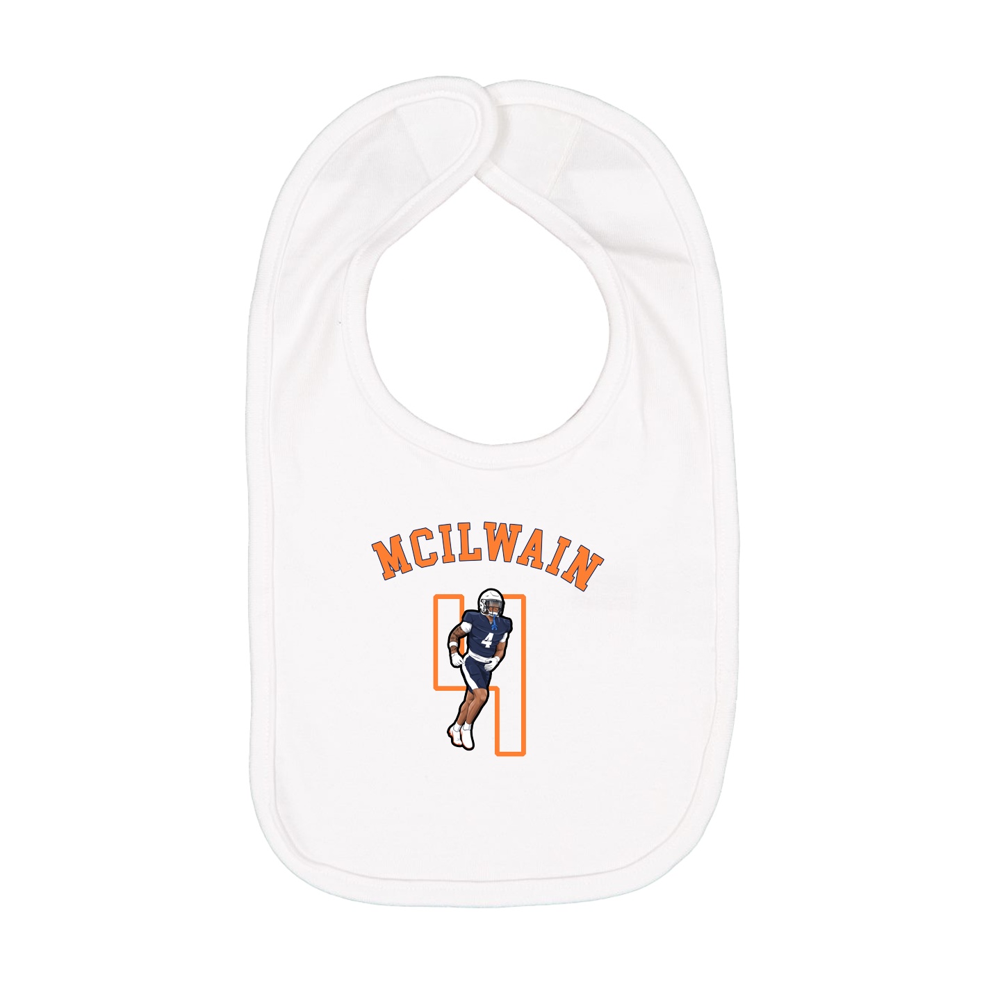 Infant Bib — Shirsey Arch in White