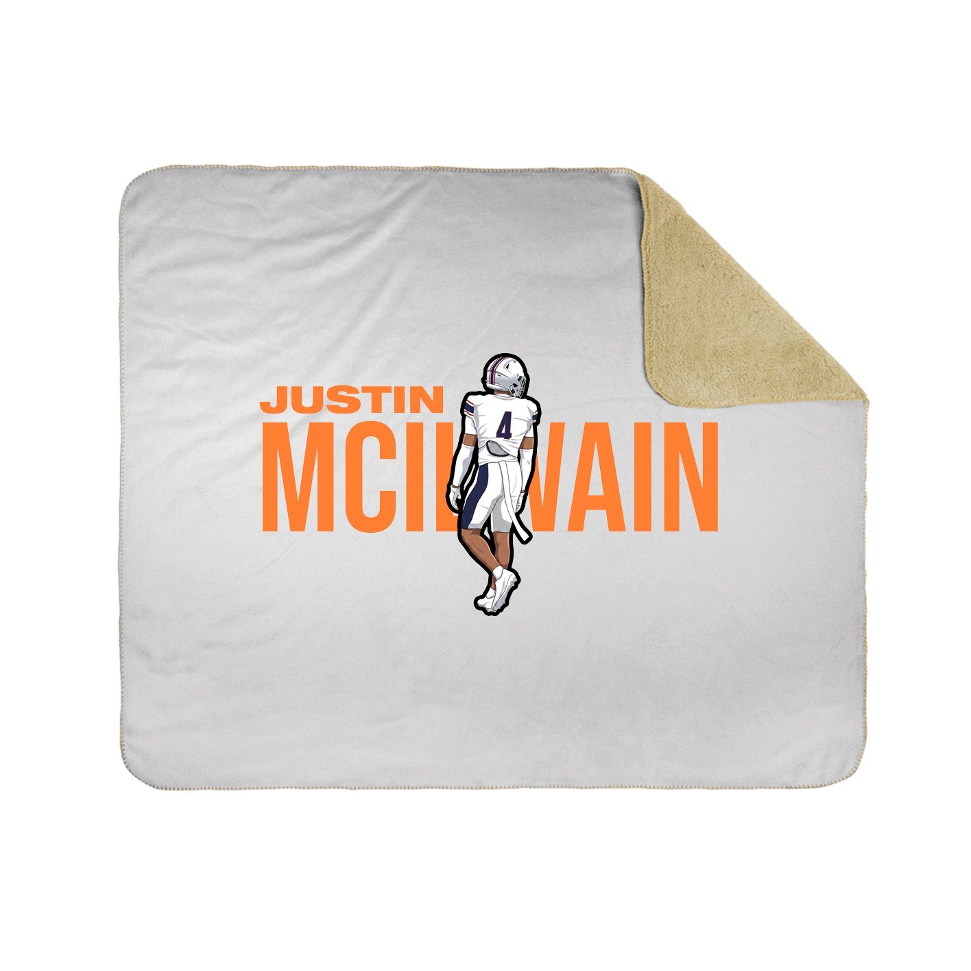 Throw Blanket — Player Name in White
