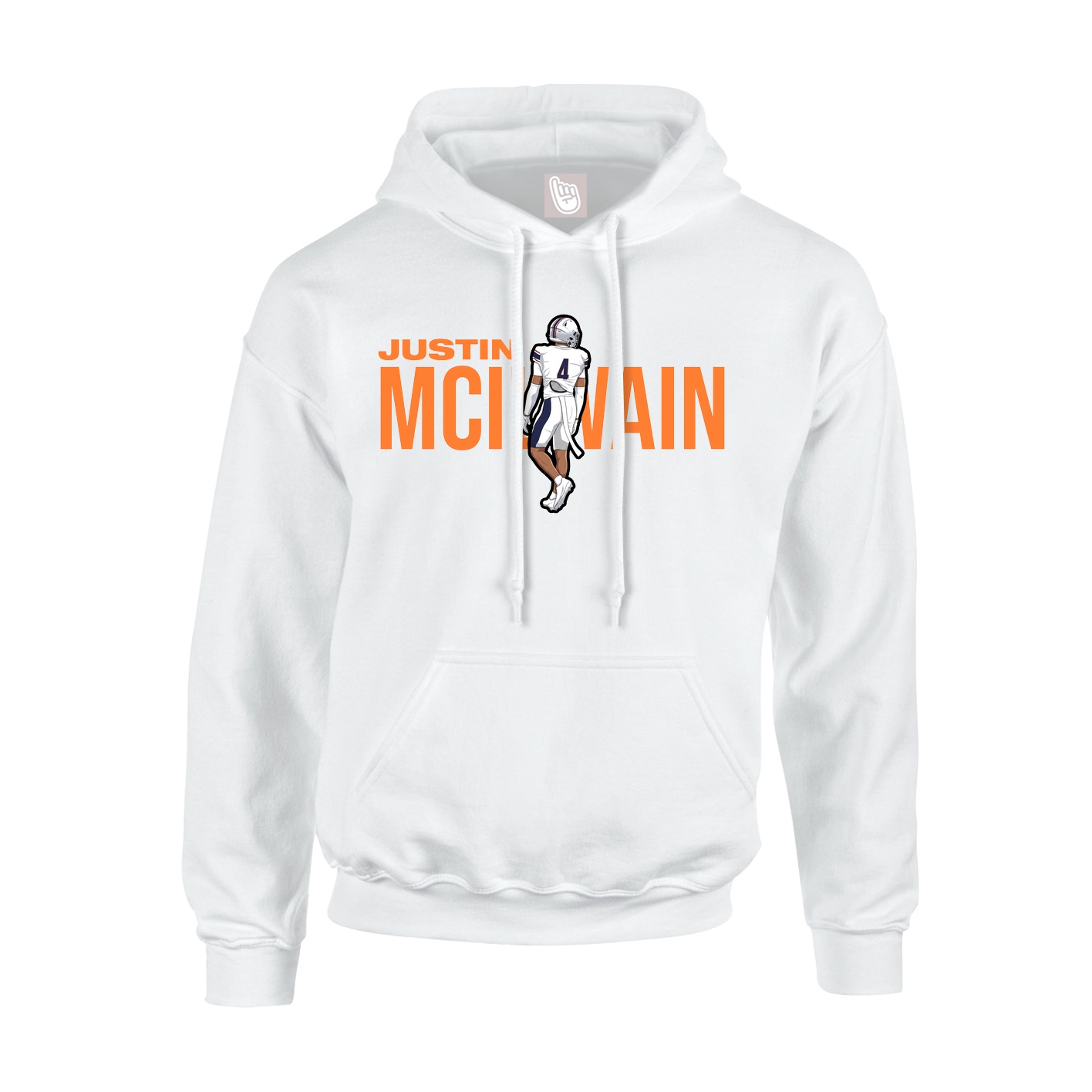 Youth Hoodie — Player Name in White