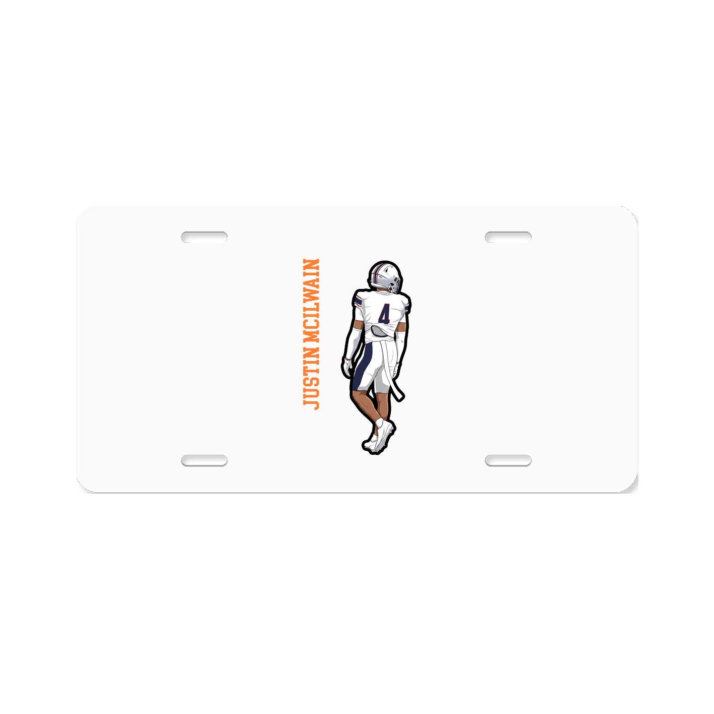 License Plate — Name Vertical in Classic