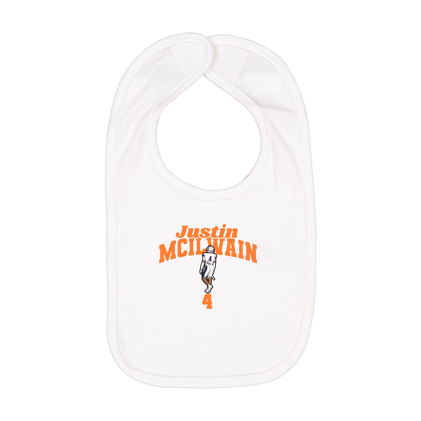 Infant Bib — Signature Arch in White
