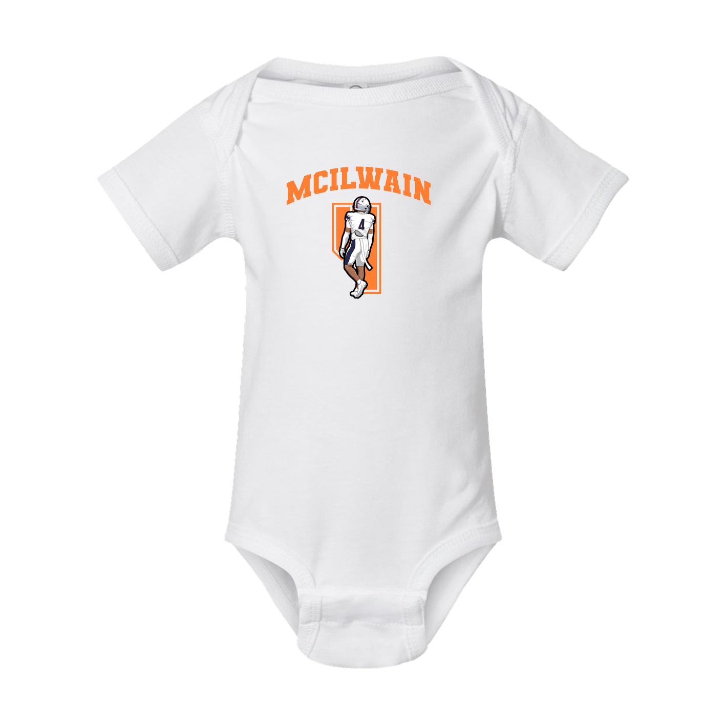 Baby Onesie — Number in White
