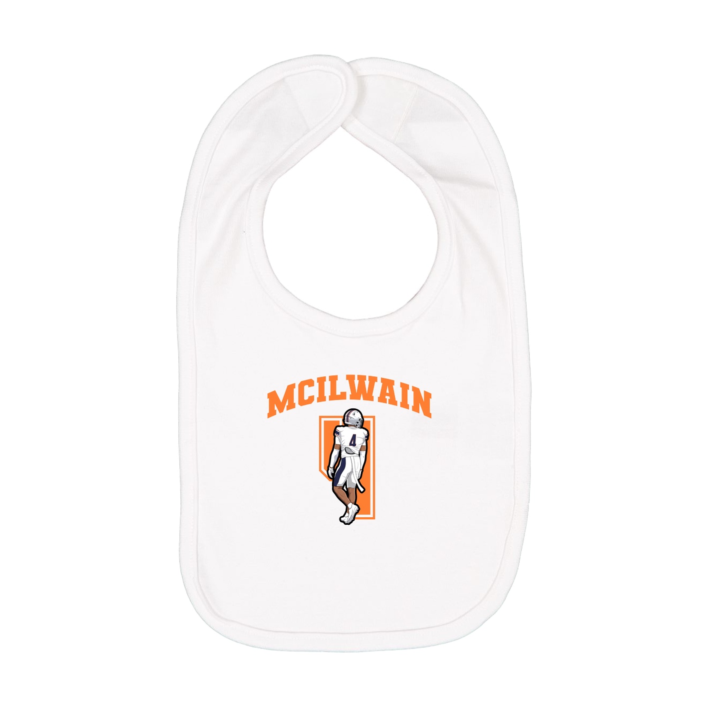 Infant Bib — Number in White