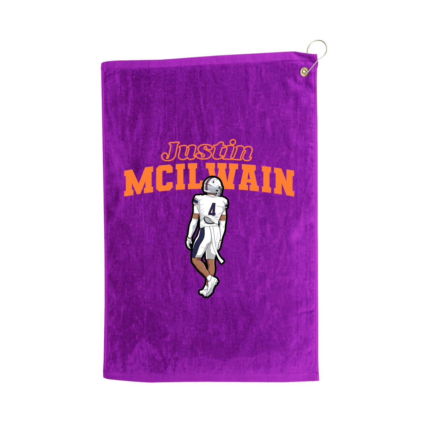 Golf Towel — Name Arch in Purple