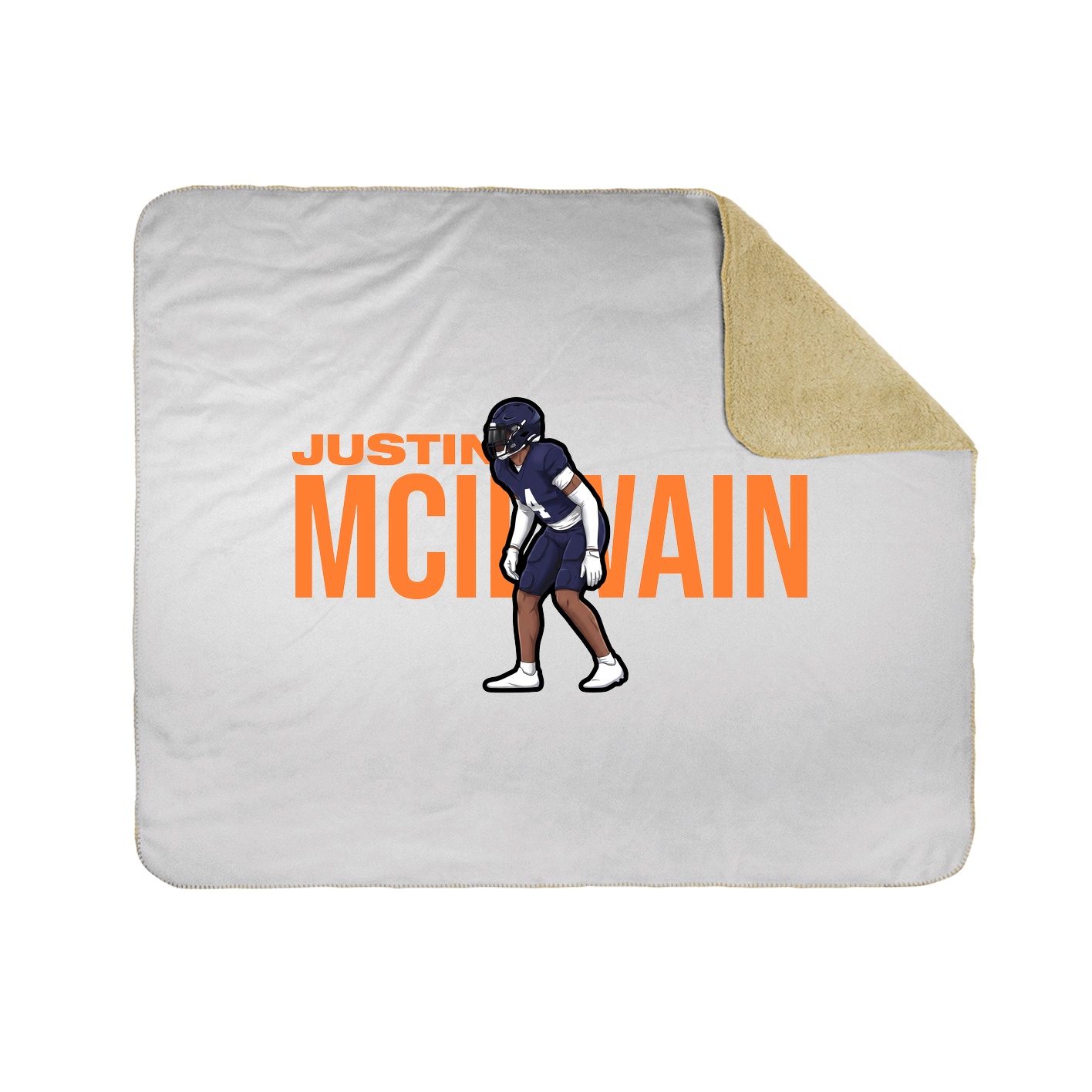 Throw Blanket — Player Name in White