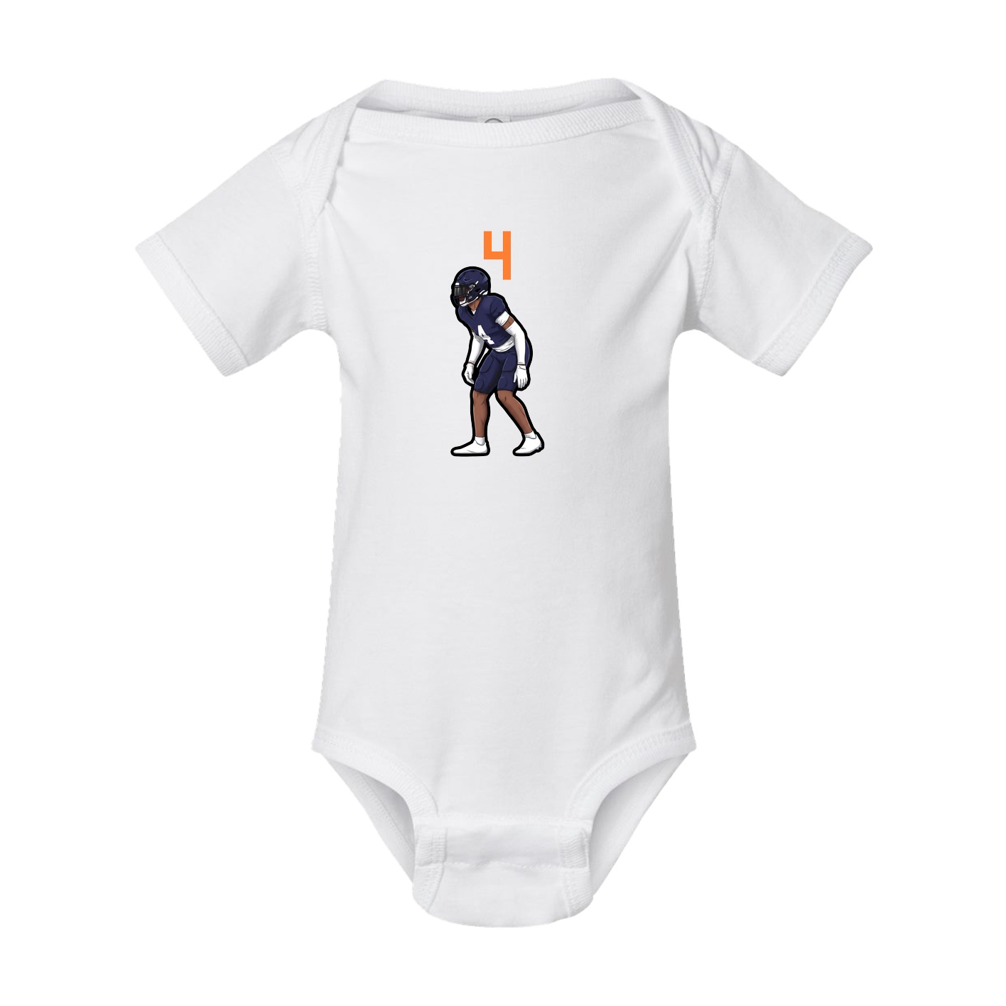 Baby Onesie — Number Top in White